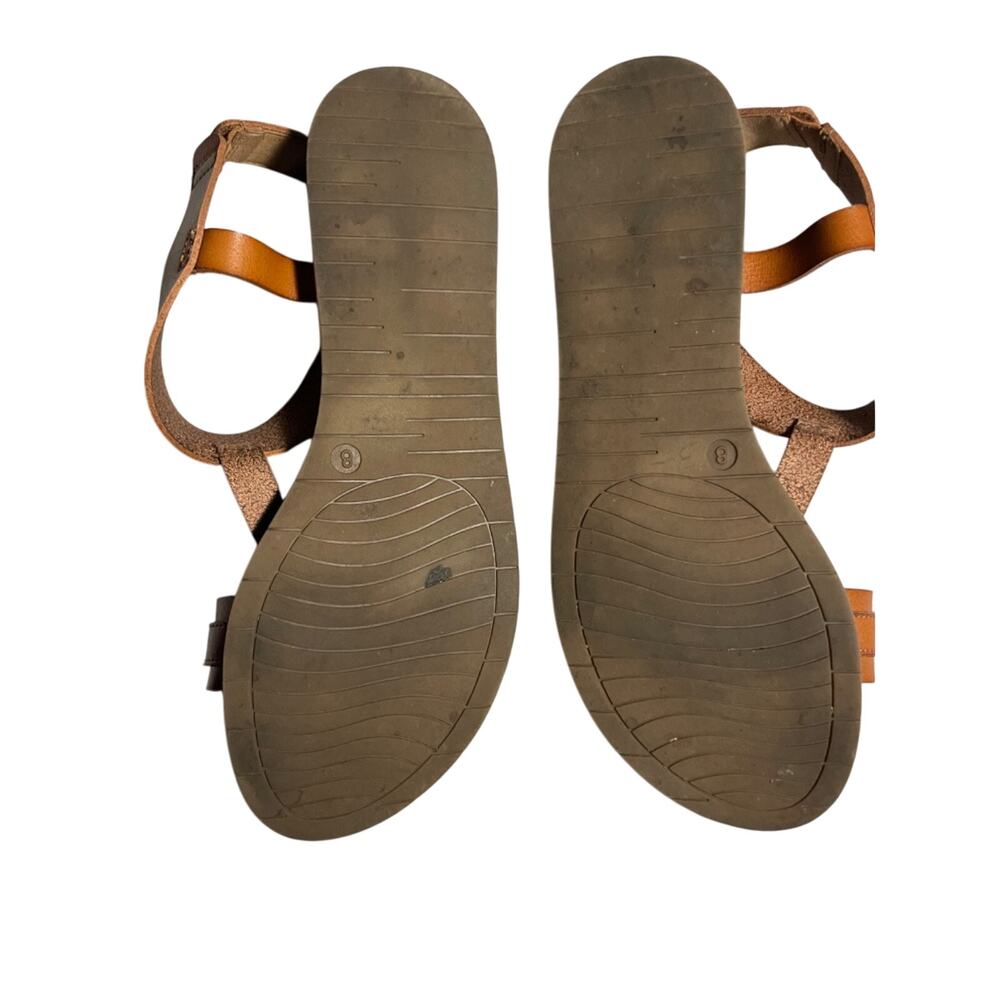 Lauren Blakwell Brown Leather Women's Slip-On Stretchy Back Sandals Size 8M - Picture 5 of 10